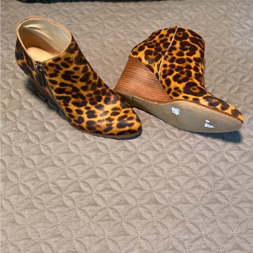 1.state cow hair upper booties size 8